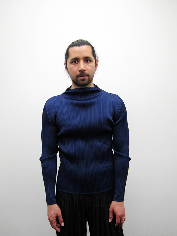 Issey Miyake Mock Neck Top, Navy Issey Miyake Mock Neck Top, Navy