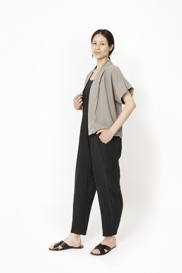 Black Crane Kimono Jacket (Grey) Black Crane Kimono Jacket (Grey)