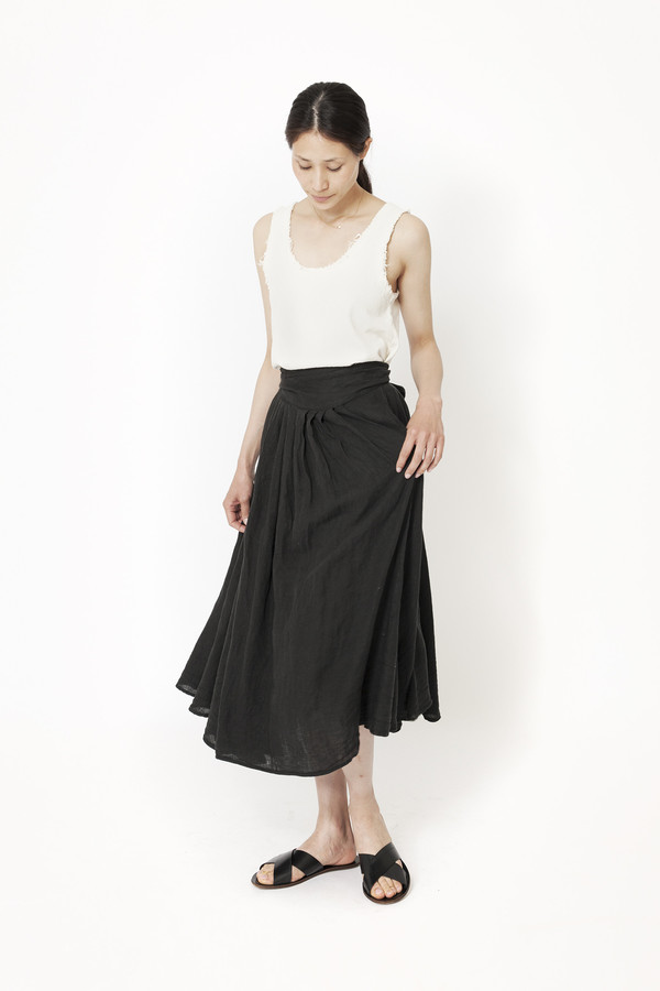 Black Crane Wrap Skirt Black Crane Wrap Skirt
