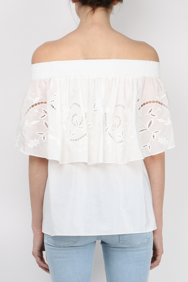 Tibi Carmen Embroidered Off Shoulder Top Tibi Carmen Embroidered Off Shoulder Top