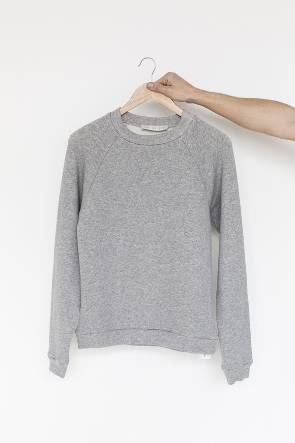 Unisex Play the Bones Raglan Crewneck - Gray Unisex Play the Bones Raglan Crewneck - Gray