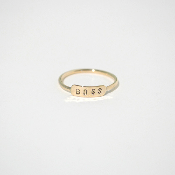 Gem & Blue Boss Ring - Silver or Gold Gem & Blue Boss Ring - Silver or Gold