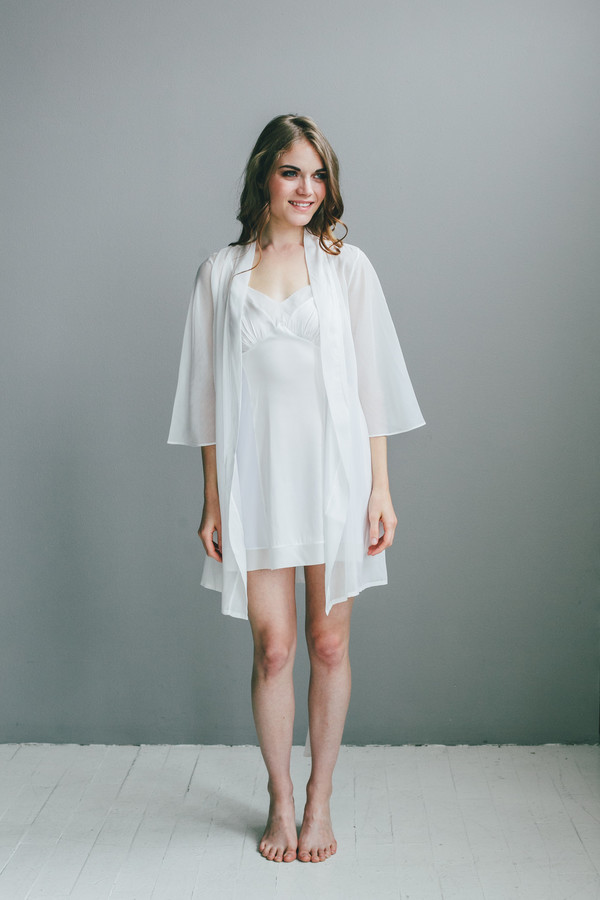 Salua Atelier Italian Cotton/Silk Short Robe Salua Atelier Italian Cotton/Silk Short Robe