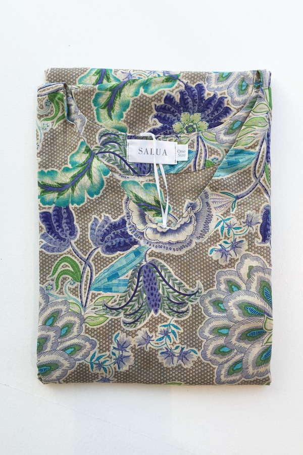 Salua Atelier Cotton/Silk Multi Colored Kaftan Salua Atelier Cotton/Silk Multi Colored Kaftan