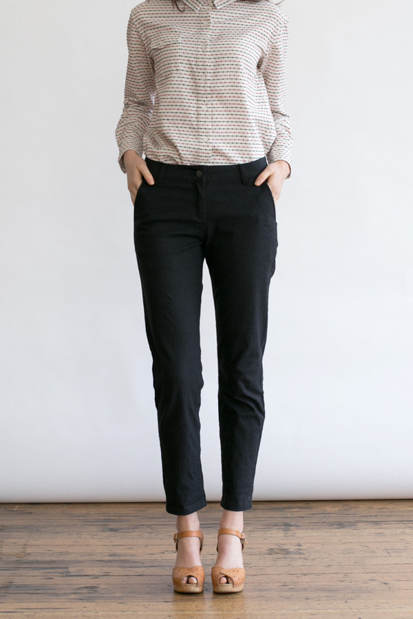 Bridge & Burn Market Trouser Black Linen Bridge & Burn Market Trouser Black Linen