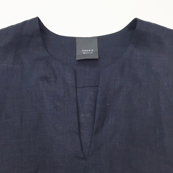 Sherie Muijs Shirt No. 9 - Navy Linen Sherie Muijs Shirt No. 9 - Navy Linen