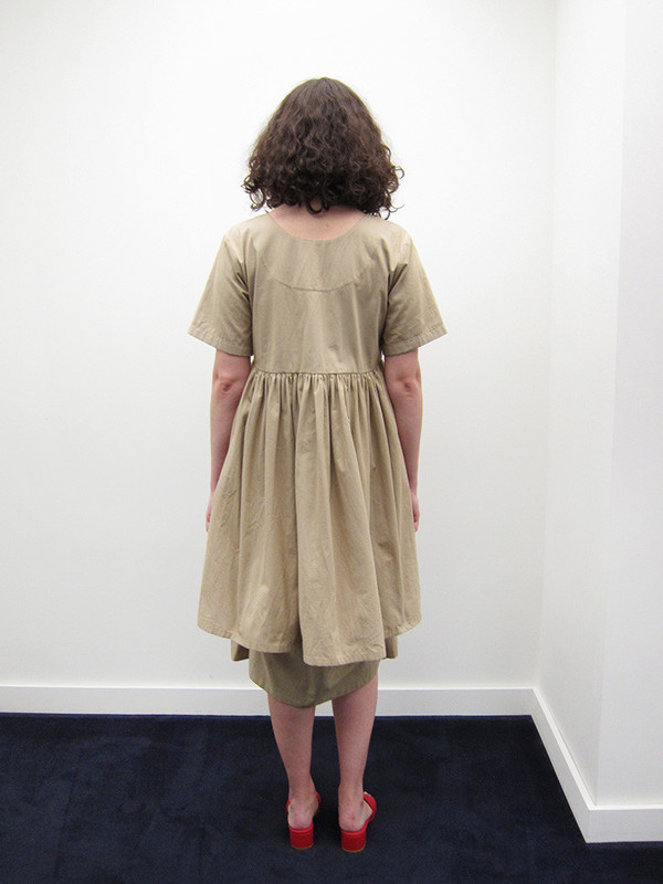 Rowena Sartin Paper Cut Dress, Khaki Rowena Sartin Paper Cut Dress, Khaki