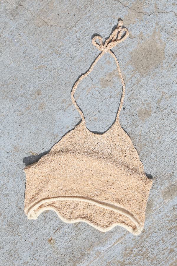 giu giu Chenille Nude Topless Halter giu giu Chenille Nude Topless Halter