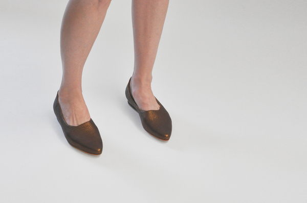 The Palatines Paratus High Vamp Wedge in Bronze The Palatines Paratus High Vamp Wedge in Bronze
