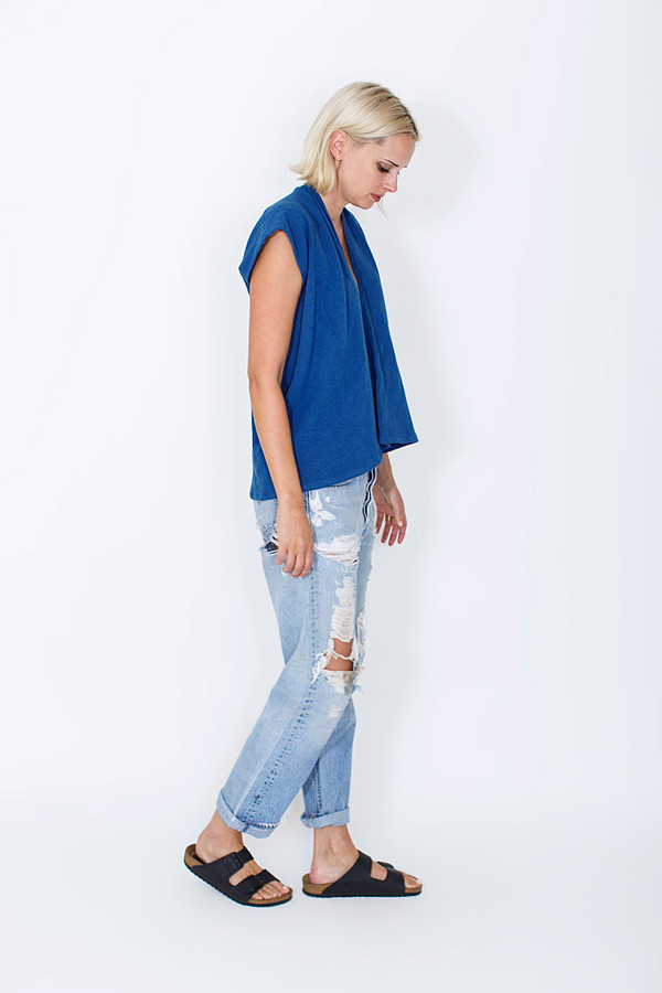 Miranda Bennett Indigo Everyday Top, Double Gauze Miranda Bennett Indigo Everyday Top, Double Gauze