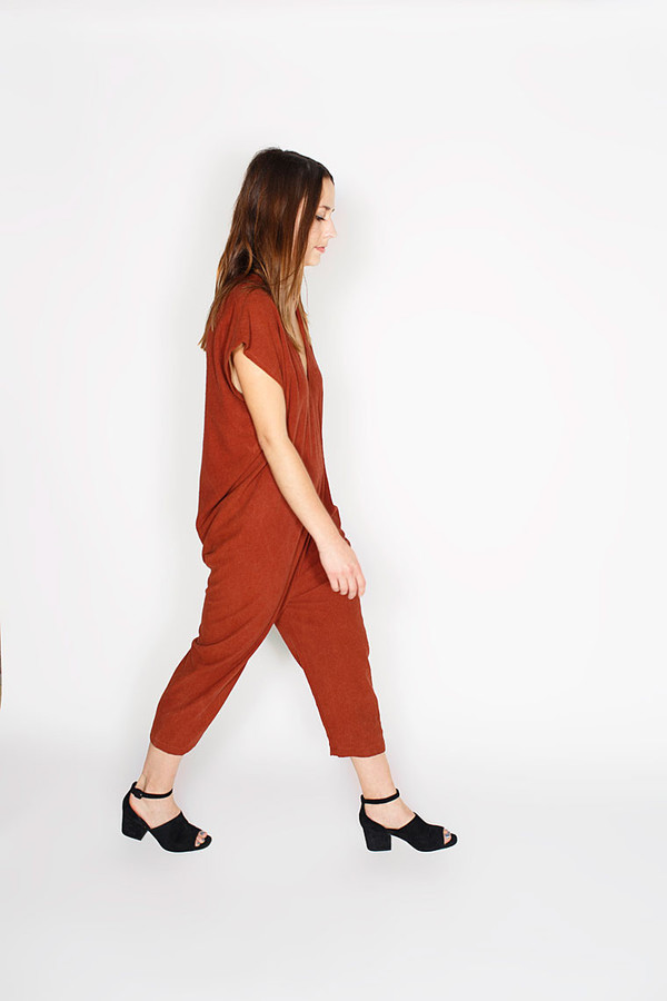 Miranda Bennett Everyday Jumpsuit, Silk in Rust Miranda Bennett Everyday Jumpsuit, Silk in Rust