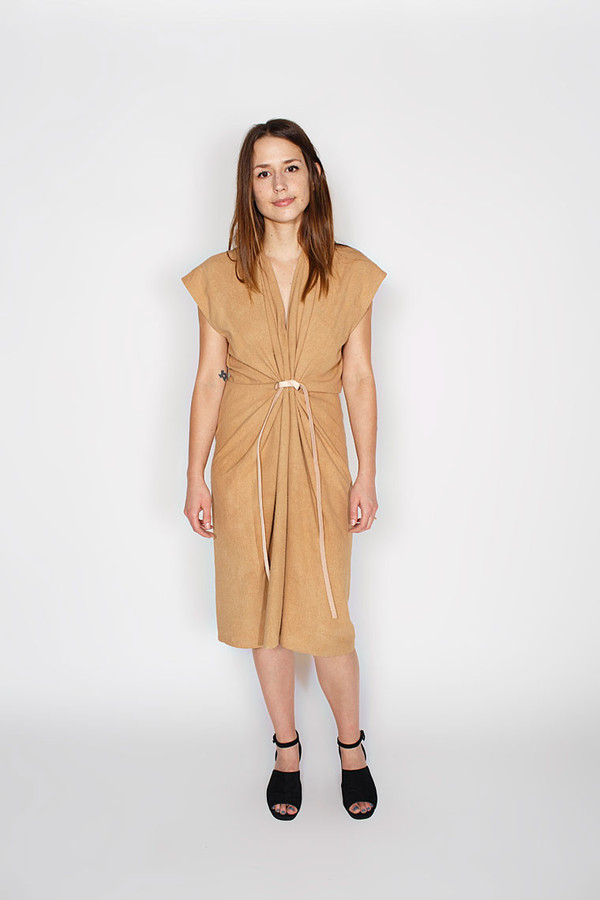 Miranda Bennett Tempest Dress, Silk Noil in Camel Miranda Bennett Tempest Dress, Silk Noil in Camel