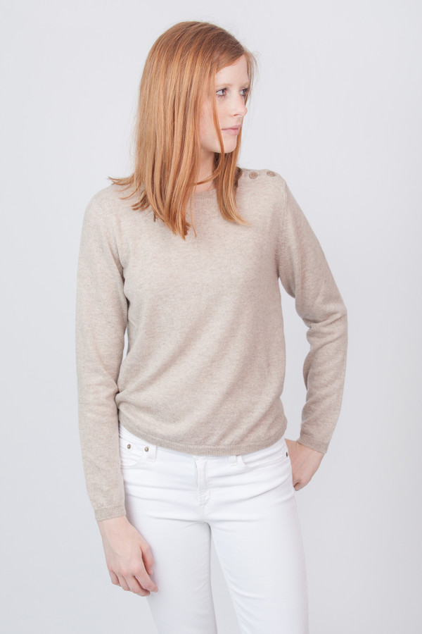 Chinti and Parker Cashmere Pineapple Elbow Patch Sweater Chinti and Parker Cashmere Pineapple Elbow Patch Sweater
