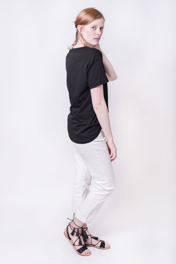 Calder Jaq Knit Pocket Tee Black Calder Jaq Knit Pocket Tee Black