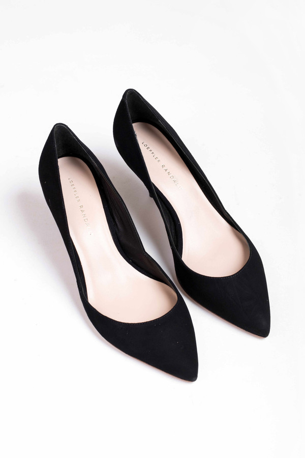Loeffler Randall Jolie Pump Black Kid Suede Loeffler Randall Jolie Pump Black Kid Suede