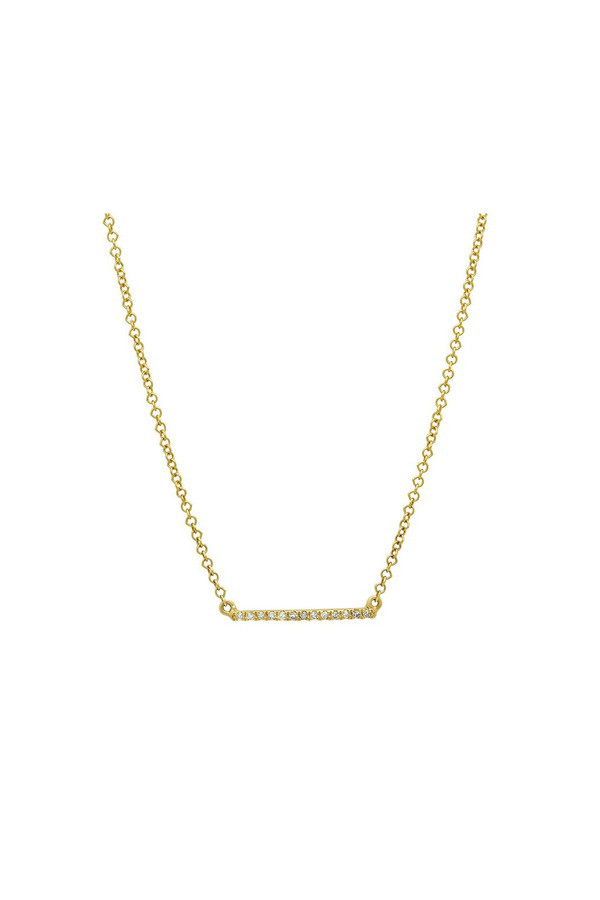 Sachi Jewelry Mini Micro Bar Necklace - 14K Yellow Gold Sachi Jewelry Mini Micro Bar Necklace - 14K Yellow Gold