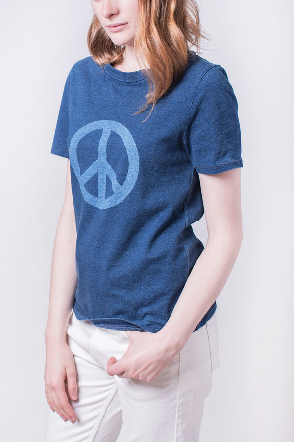 YMC Peace Indigo Tee YMC Peace Indigo Tee