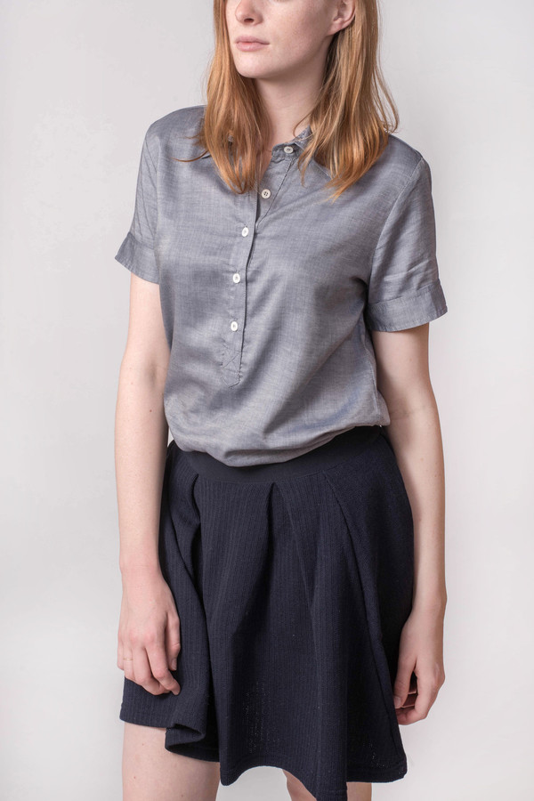 The Lady & the Sailor Short Sleeve Collared Henley The Lady & the Sailor Short Sleeve Collared Henley