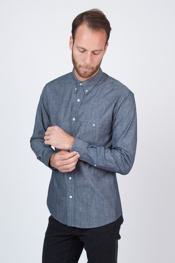 Men's Raleigh Denim Welt Pocket Chambray Shirt Men's Raleigh Denim Welt Pocket Chambray Shirt