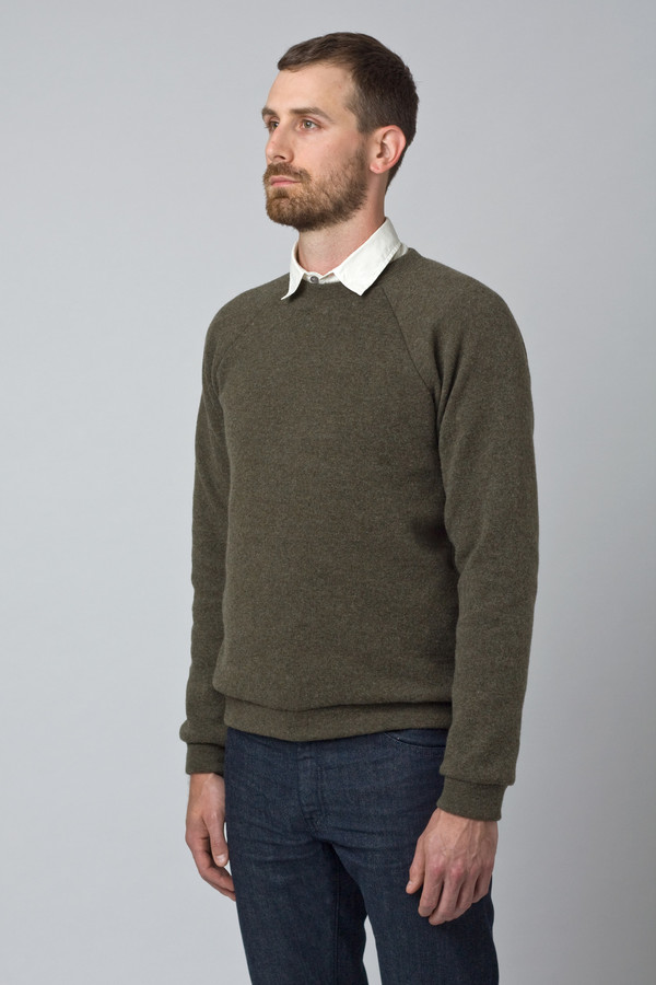 Men's Raleigh Denim Wool Sweatshirt Moss Men's Raleigh Denim Wool Sweatshirt Moss