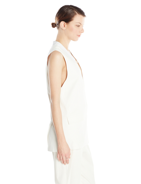 Vincetta White Notch Vest Vincetta White Notch Vest
