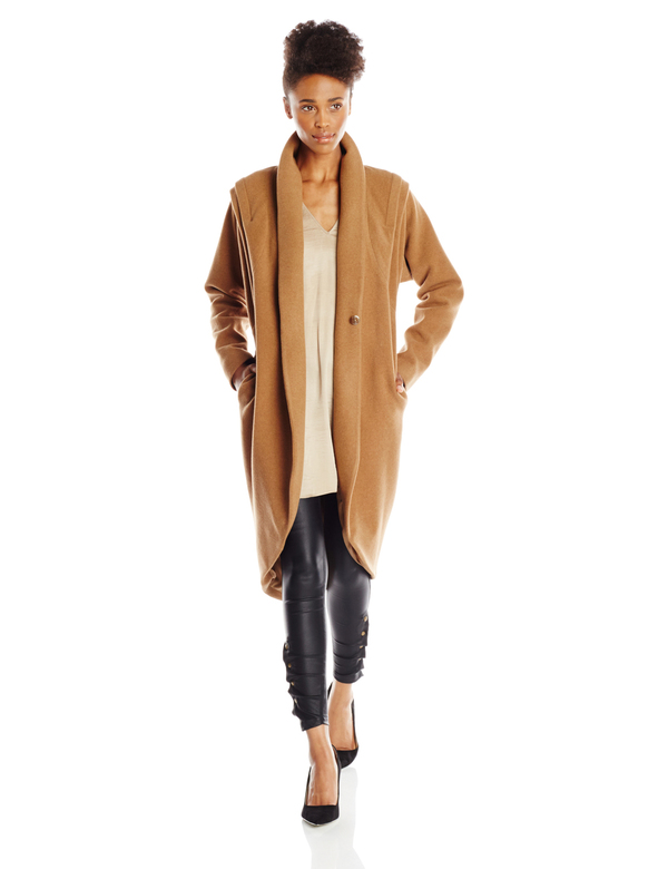 Vincetta Camel Shawl Collar Coat Vincetta Camel Shawl Collar Coat