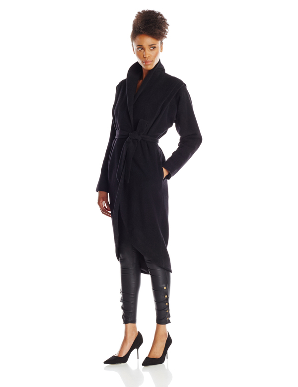 Vincetta Black Shawl Collar Coat Vincetta Black Shawl Collar Coat