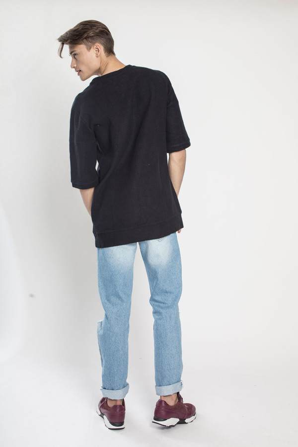 Men's TOURNE DE TRANSMISSION Baseball Sweat in Black Men's TOURNE DE TRANSMISSION Baseball Sweat in Black
