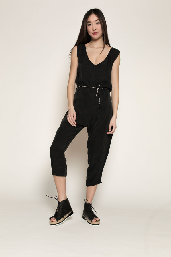 H. Fredriksson Fluke Jumpsuit in Black Cupro H. Fredriksson Fluke Jumpsuit in Black Cupro