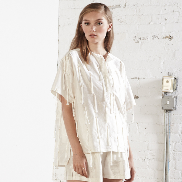 Nikki Chasin Celeste Tassel Top - Ivory Nikki Chasin Celeste Tassel Top - Ivory