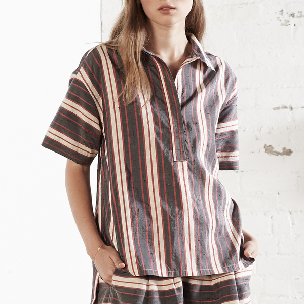 Unknown Expat Barbershop Slub Polo Unknown Expat Barbershop Slub Polo