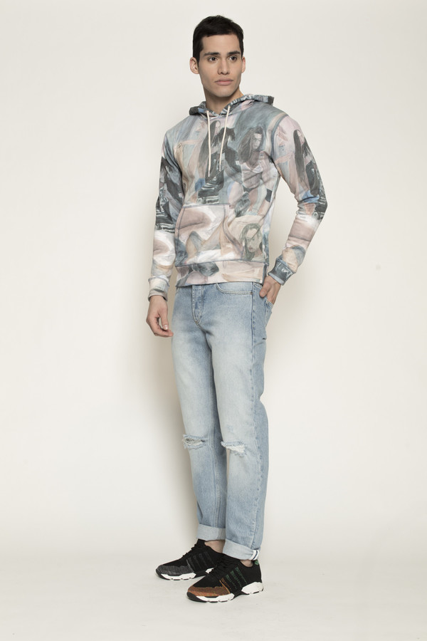 Men's Soulland Holm Hooded Sweat in Multi Men's Soulland Holm Hooded Sweat in Multi