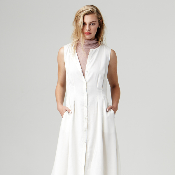 Nikki Chasin Inga Buttonfront Dress - Ivory Nikki Chasin Inga Buttonfront Dress - Ivory
