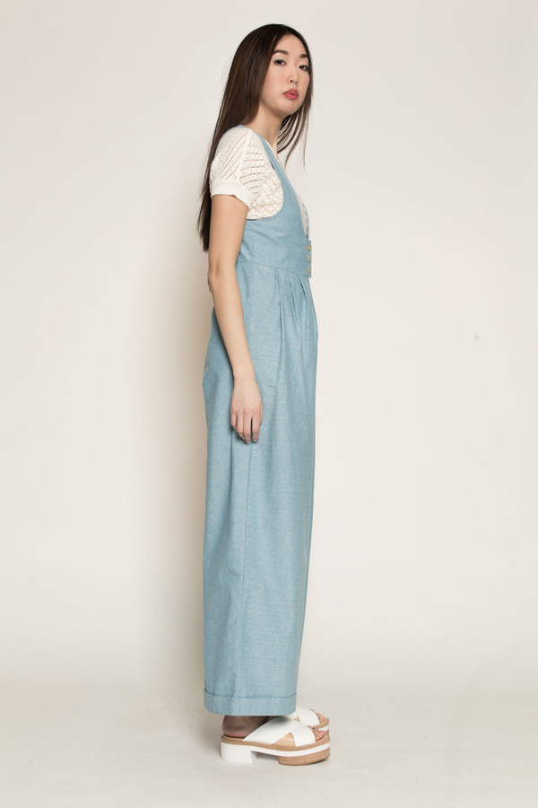 Kurt Lyle Olivia Suspender Pants in Denim Kurt Lyle Olivia Suspender Pants in Denim