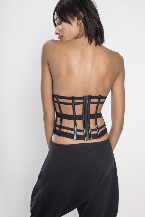 CHROMAT Patent Shoji Corset in Black CHROMAT Patent Shoji Corset in Black