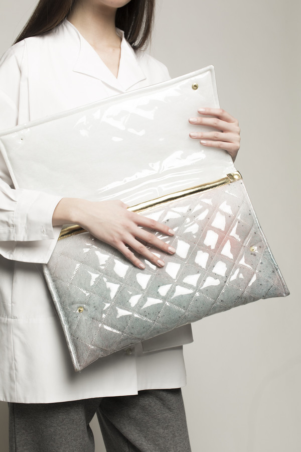 Maryme-Jimmypaul Quilted PVC Envelope Purse in Multi Maryme-Jimmypaul Quilted PVC Envelope Purse in Multi