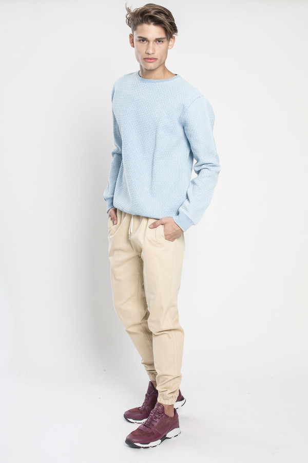 Men's SOULLAND Warners Sweatshirt in Medium Blue Men's SOULLAND Warners Sweatshirt in Medium Blue