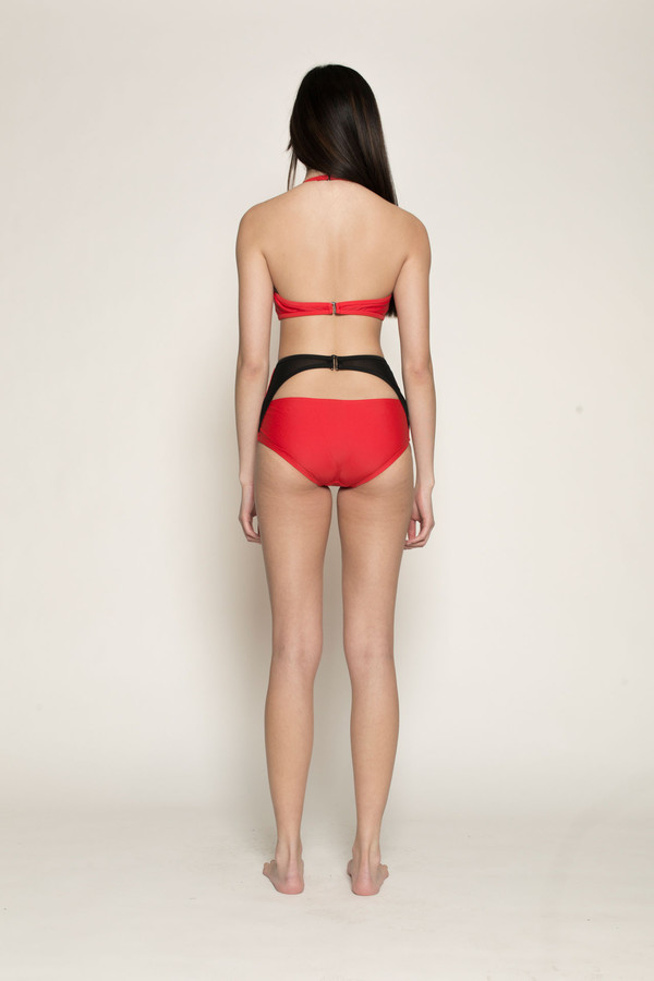 Chromat Yoko Bandeau in Red/Black Chromat Yoko Bandeau in Red/Black