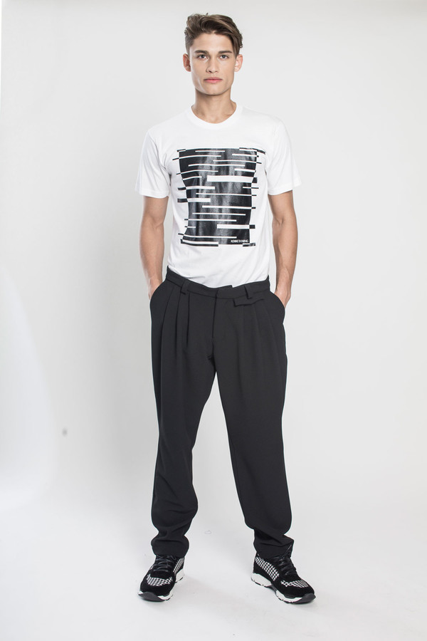 Men's TOURNE DE TRANSMISSION Yutok Crepe Zoot Pant in Black Men's TOURNE DE TRANSMISSION Yutok Crepe Zoot Pant in Black