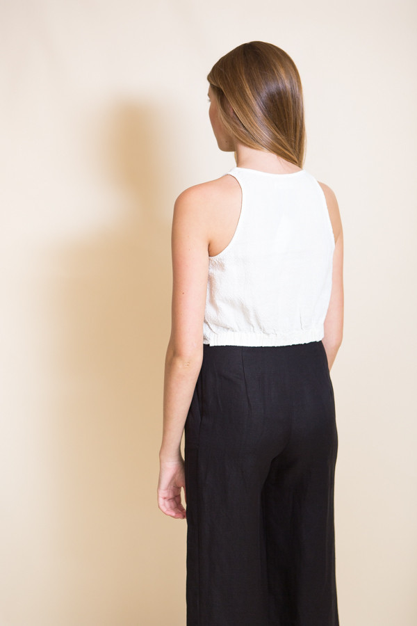 First Rite Banded Tank / White First Rite Banded Tank / White