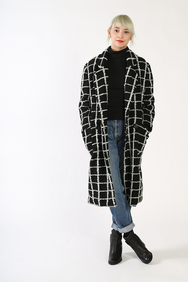 Kurt Lyle VERONICA Double Breasted Coat - GRID Kurt Lyle VERONICA Double Breasted Coat - GRID