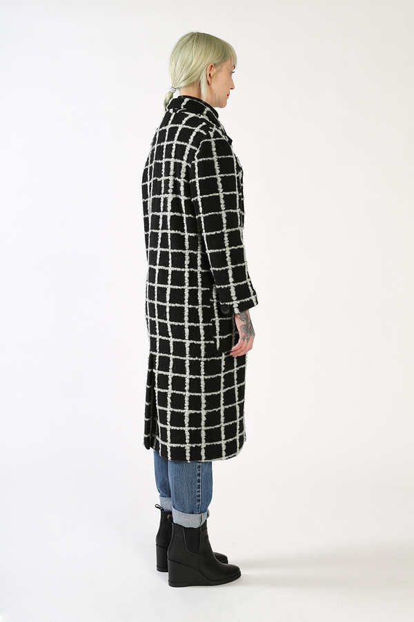 Kurt Lyle VERONICA Double Breasted Coat - GRID Kurt Lyle VERONICA Double Breasted Coat - GRID