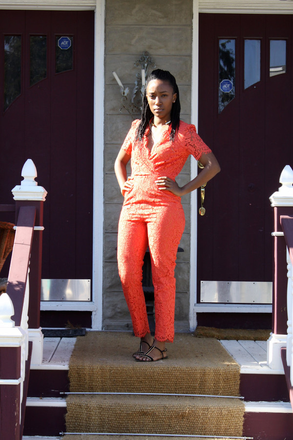 Darling Roisin Lace Jumpsuit Sunset Darling Roisin Lace Jumpsuit Sunset