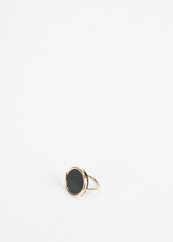 Ginette NY Black Onyx Disc Ring Ginette NY Black Onyx Disc Ring
