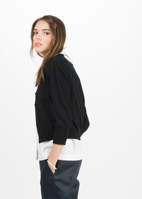 Margaret Howell Neat Crew Neck Cardigan Margaret Howell Neat Crew Neck Cardigan