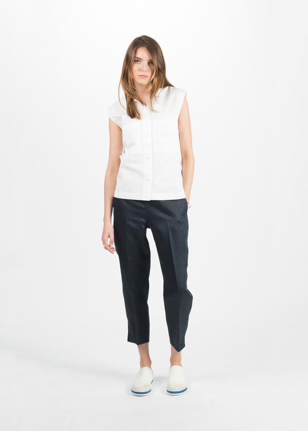 MHL by Margaret Howell Sleeveless Work Shirt MHL by Margaret Howell Sleeveless Work Shirt