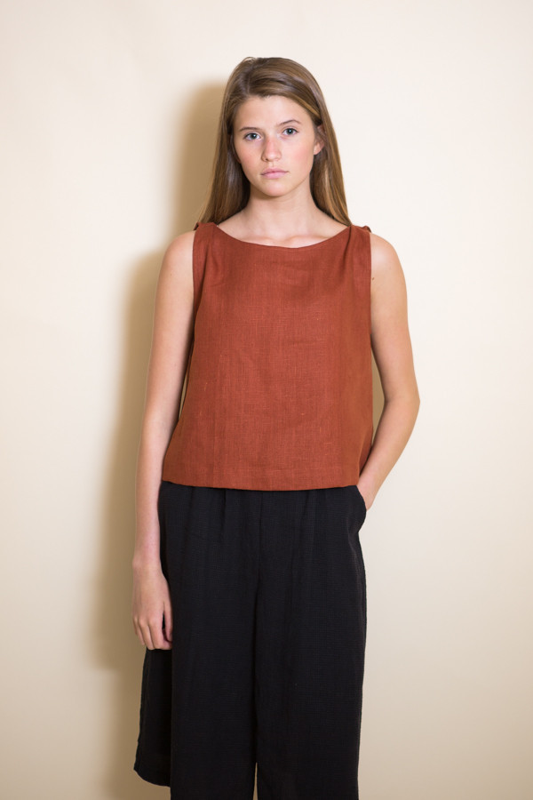 Ursa Minor Meg Top / Terracotta Linen Ursa Minor Meg Top / Terracotta Linen