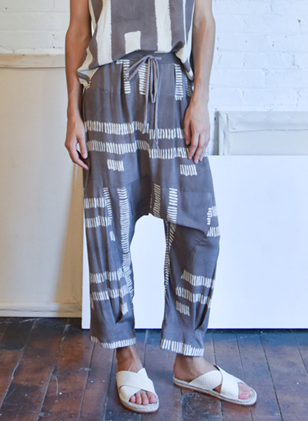 Seek Collective Jaipur Pants, dove dashes print Seek Collective Jaipur Pants, dove dashes print