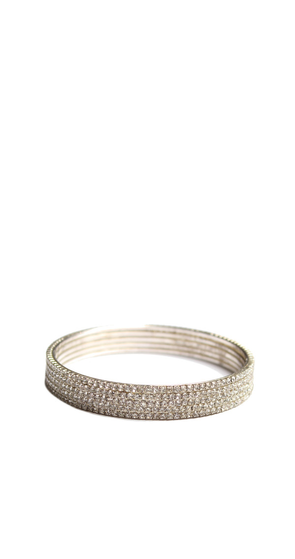 Timeless Treasures 5 Row Rhinestone Bangle Timeless Treasures 5 Row Rhinestone Bangle