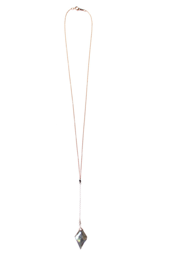 Sarah Dunn Labradorite Lariat Necklace Sarah Dunn Labradorite Lariat Necklace